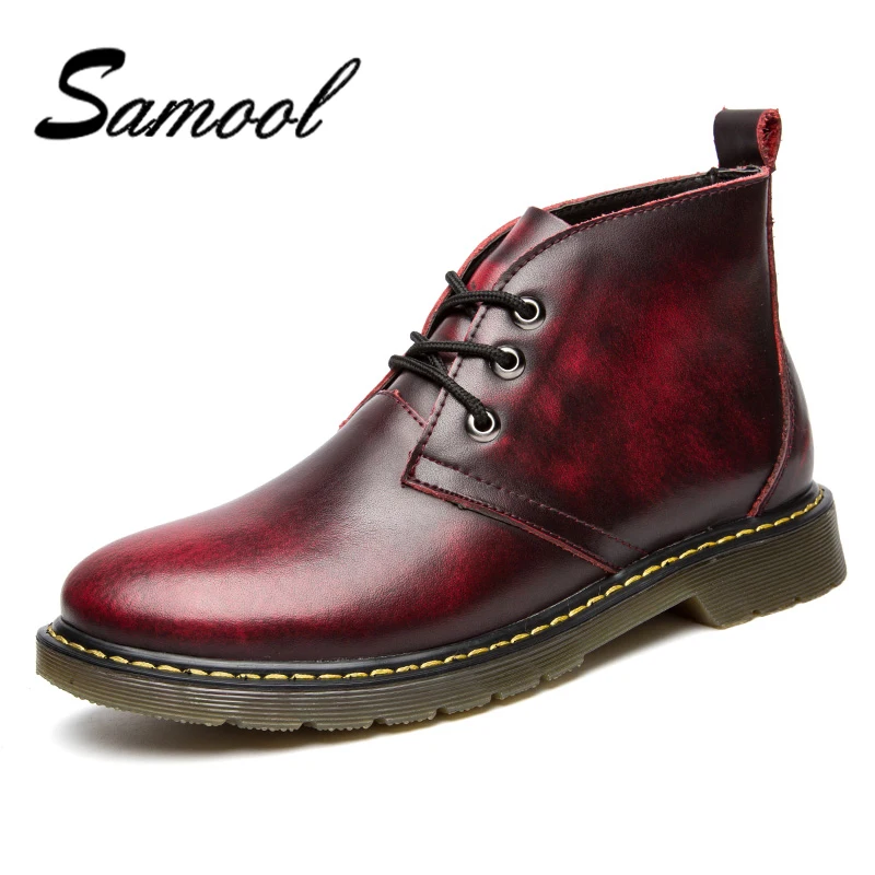 

New Winter Boots Men Warm Shoes Mens Luxury Martin Boots with Fur Antiskid Work Boot Casual Genuine Leather Shoes Size 38-44 IX5