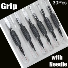 30 шт. 1RL одноразовые Насадки для татуажа трубки с Вышивка Крестом Иглы Ассорти 3/"(19 мм) для татуировки Вышивка Крестом Иглы чернил Чашки сцепление Наборы