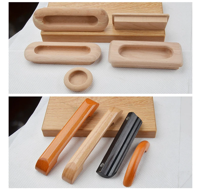

Solid wood furniture handle wooden door handle（5pcs/pack）