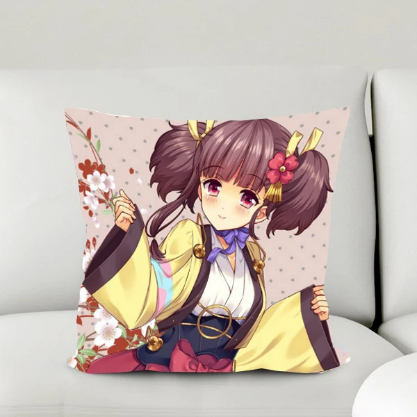 Oct. Hot Sale Home Textile Polyester One-sided Two-sided Square Pillow Case Kabaneri Of The Iron Fortress Anime Mumei #41049 | Дом и сад