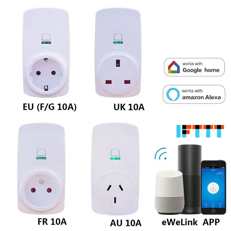 

Wifi Wireless Remote Control Socket Phone App Wifi Control Smart Timer Home Automation EU / US / UK /AU/ FR Plug Timer