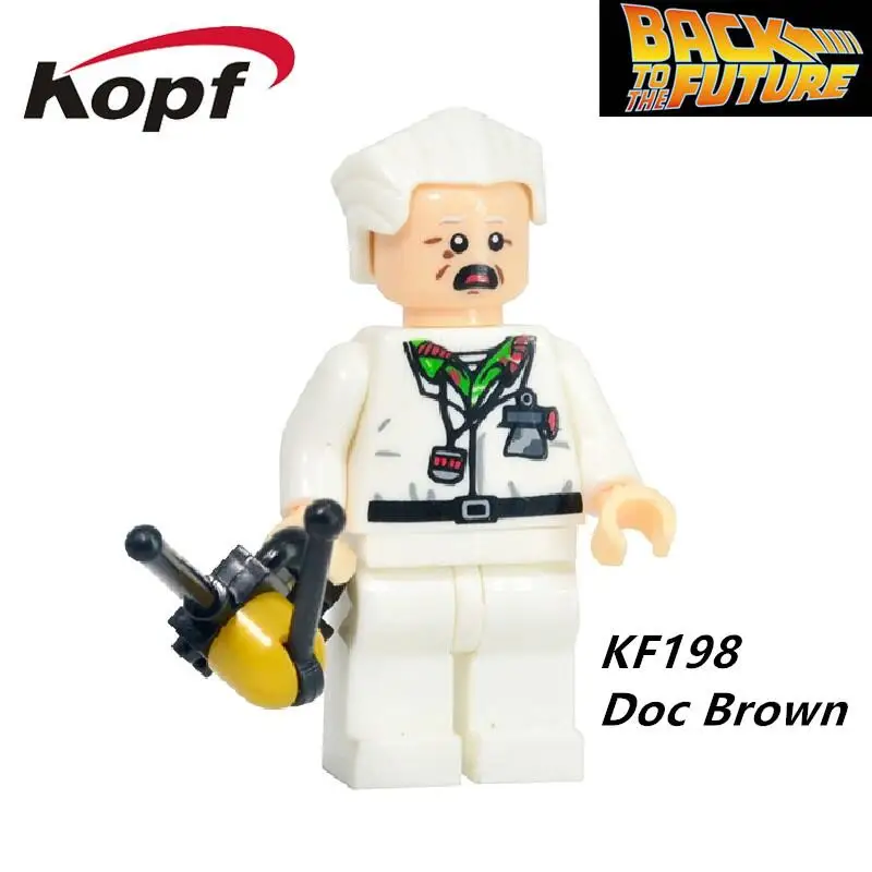 

KF198 Super Heroes Back to the Future Doc Brown Set 21103 Bricks Building Blocks Dolls Learning Figure For Children Gift Toys
