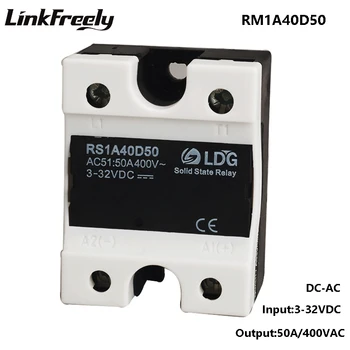 

RS1A40D50 50A 220V Mini Triac Single 1 Phase Solid State Relay,5V 12V 24V Input Output 42-440VAC,DC to AC SSR Relay Switch Board