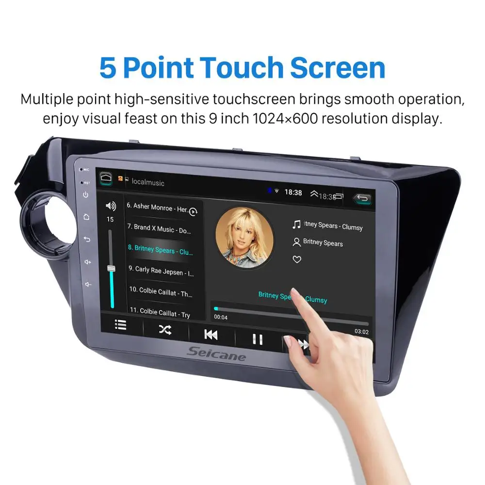 Seicane 2Din " Android 8,1 gps головное устройство для Kia RIO 3 4 Rio 2010 2011 2012 2013 мультимедиа плеер