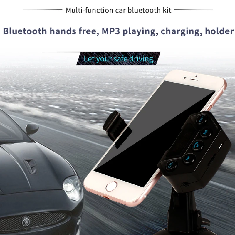 JINSERTA Автомобильный MP3 аудио плеер Bluetooth fm-передатчик беспроводной модулятор Автомобильный комплект HandsFree держатель телефона Поддержка TF карты