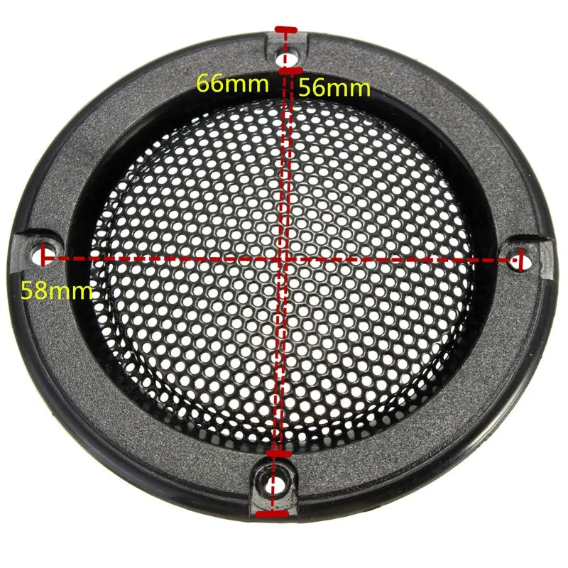 LEORY 2 шт. " дюймовый твитер аудио динамик крышка круг 66 мм декоративная сетка решетка крышки Накладка для универсальных автомобилей