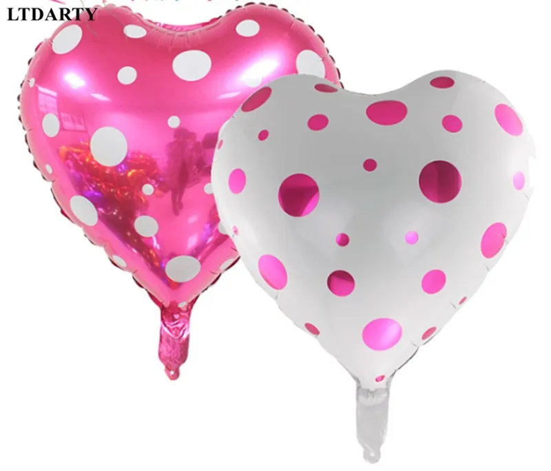 6 шт. сердечные шарики для свадебного украшения 18 дюймов Волнистые фольгированные шары День Святого Валентина праздничные вечерние гелиевые шары
