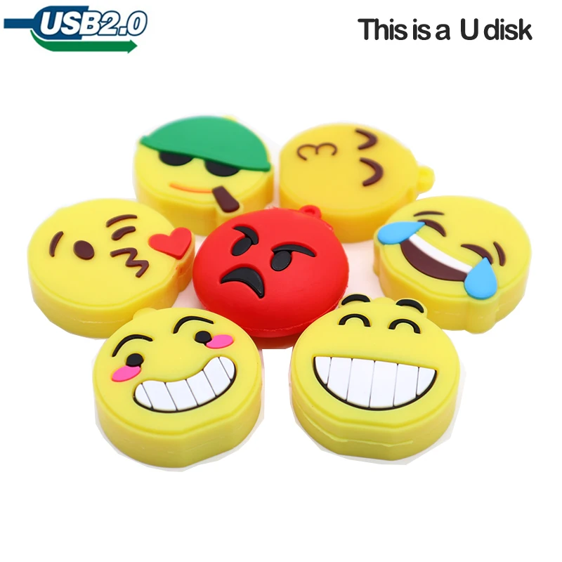 

Pendrive real capacity usb flash drive Emoji Emotion Expression pen drive 4GB 8GB 16GB 32GB 64GB memory stick creative usb stick
