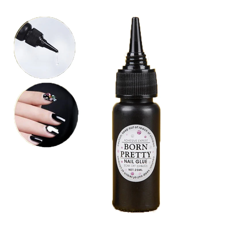 

BORN PRETTY 25ml Adhesive Glue for Nail Decoration Glitters Fast-dry for UV LED Acrylic Tips Manicure Nail Art Tool
