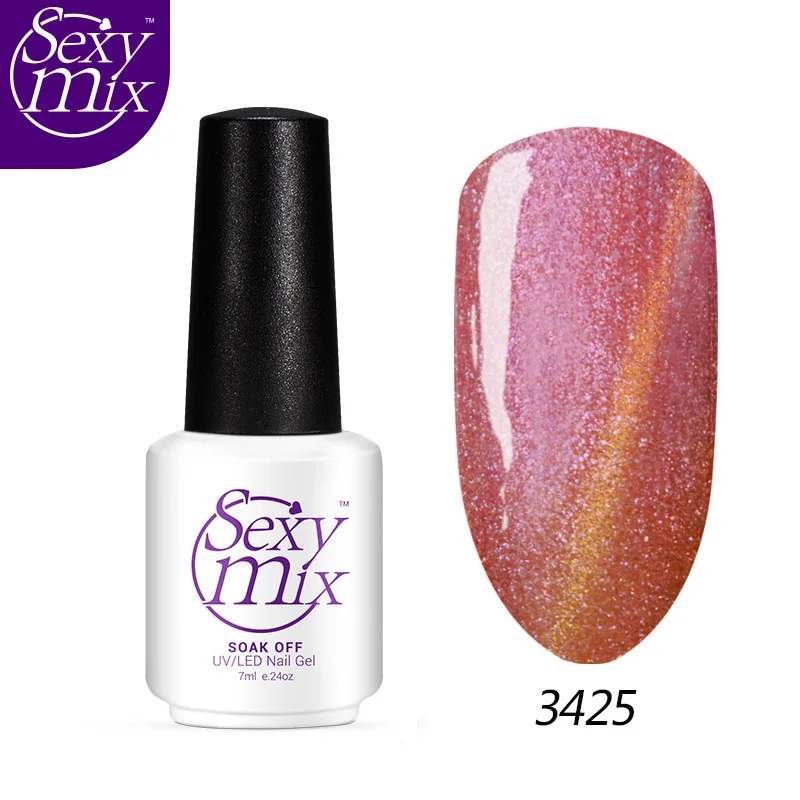 3425 Sexymix замочить от Хамелеон для использования с магнитом гель лак для ногтей 12 цветов кошачий глаз эффект гель Лаки 7 мл стойкий маникюр гель лак - Цвет: 3425