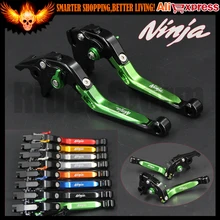 Grüne farbe Klappbar Ausziehbar Motorrad Einstellbare Bremse Kupplungshebel Für kawasaki NINJA 300R 2013-2016, NINJA 250R 2008-2012