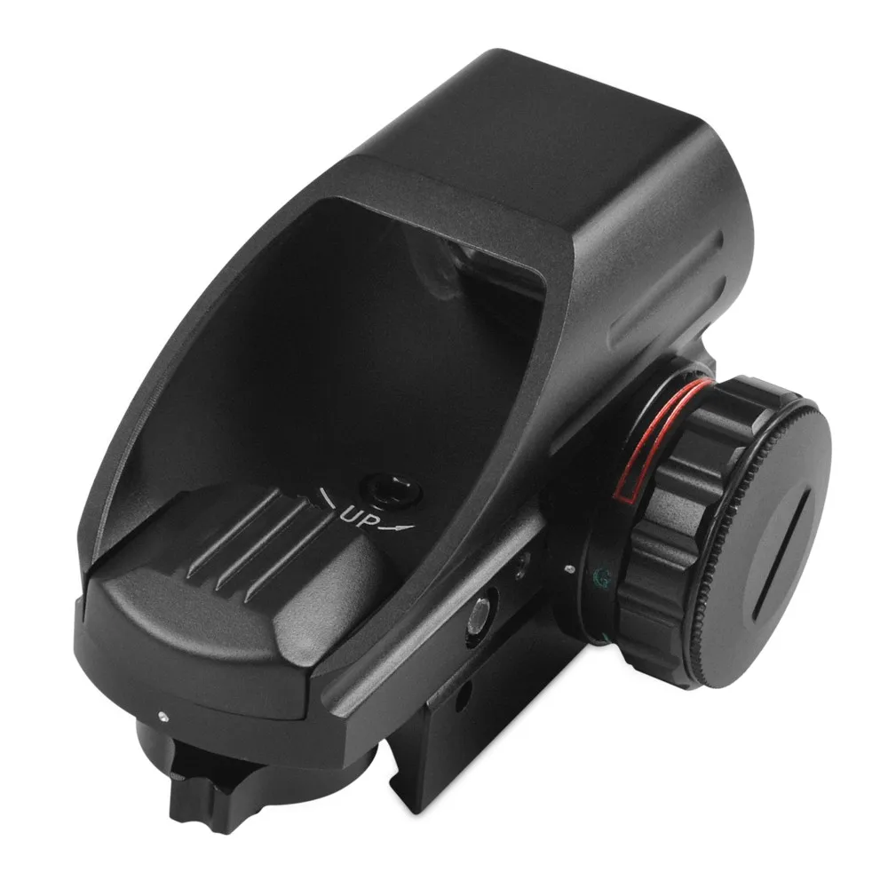 Ferroviário para a Caça Apto para 20mm Visão Óptica Holográfica Vermelho Verde Reflexo Laser Dot Sight Scope Picatinny 1x33mm 6 laser dot sight scope apto para 20mm