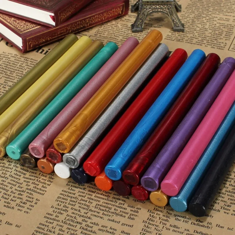  Sealing Wax Sealing Candle Round Bar Stick 10 Colors Glue Postcards Invitation Home Decor Wedding S - 33047820515
