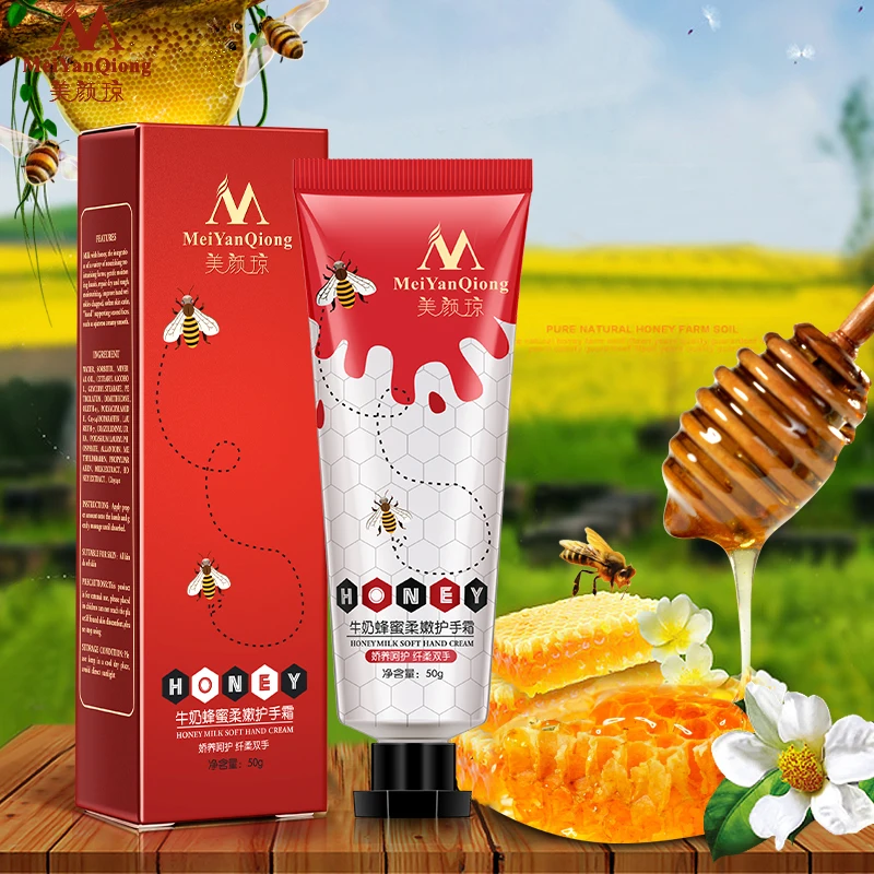 

Honey Milk Soft Hand Cream Lotions Serum Repair Nourishing Hand Skin Care Anti Chapping Anti-Aging Moisturizing Whitening Cream
