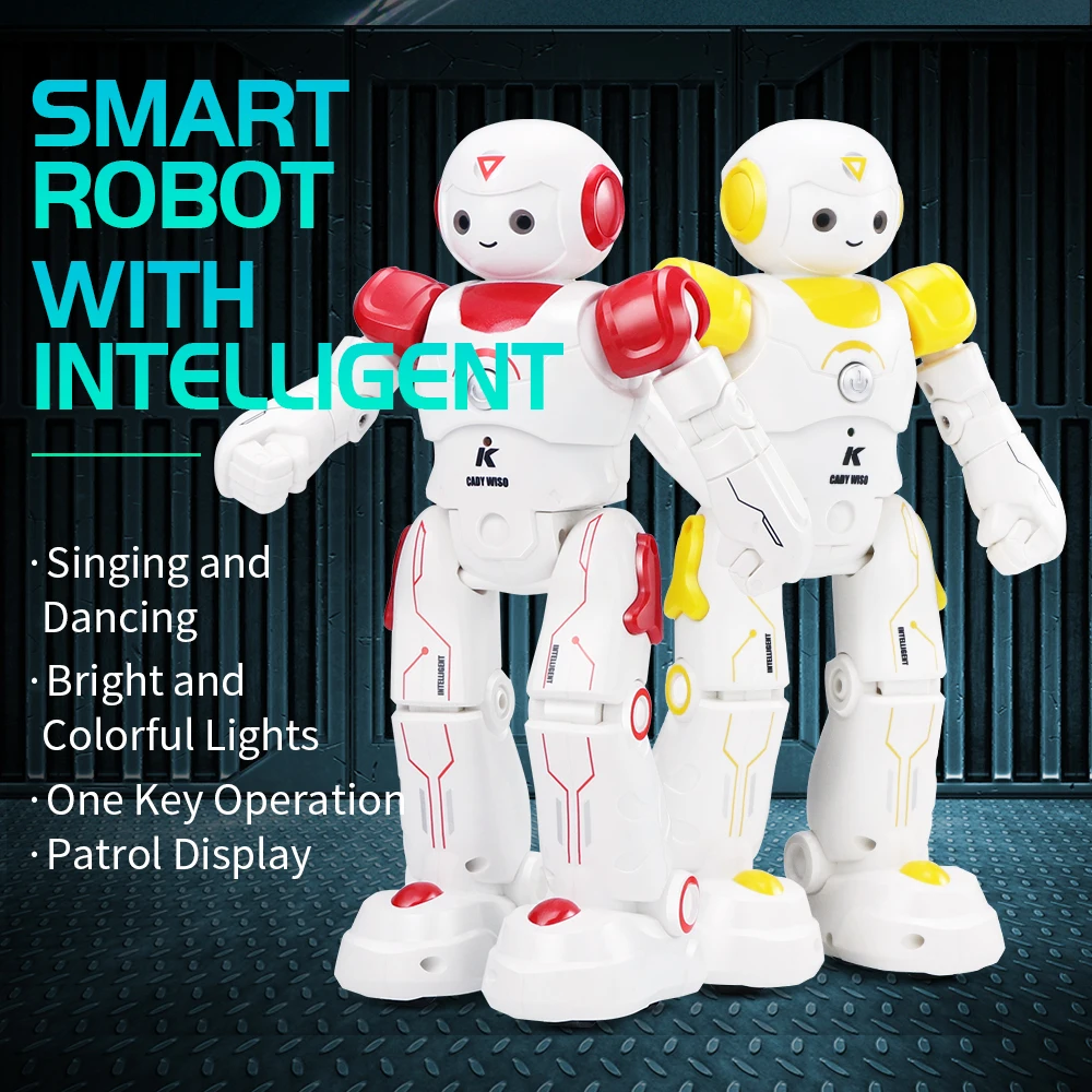 JJRC R12 робот игрушка программируемая ходьба Музыка Танцы Освещение образовательный Интеллектуальный робот для детей Robo дети роботика комплект