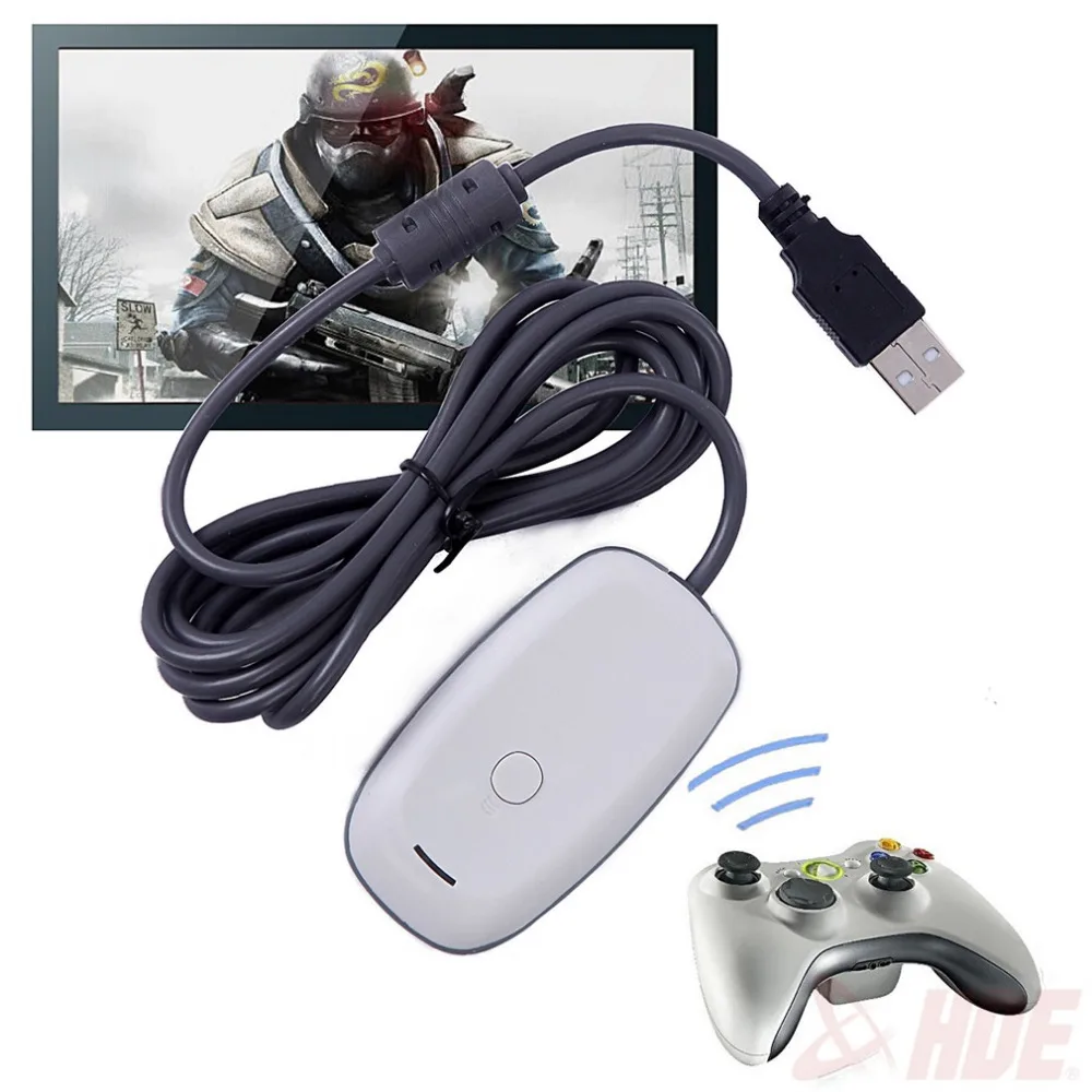 Wireless PC USB 2.0 Receiver for Xbox 360 Controller Gaming USB Receiver Adapter PC Receiver For Microsoft for XBOX 360 with CD