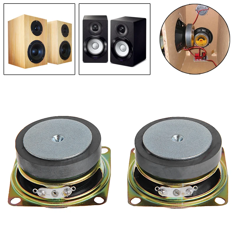 

2" inch 53mm 4Ohm 3W Full Range 2pcs Audio Speaker Stereo Woofer Loudspeaker
