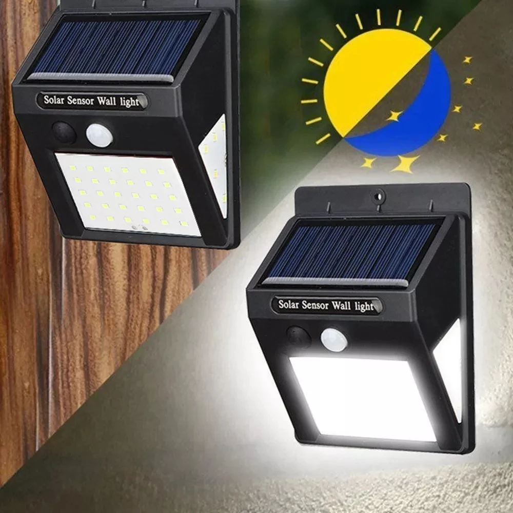 40LED Solar Power Lamp PIR Motion Sensor Garden Yard Pathway Wall Security Light
