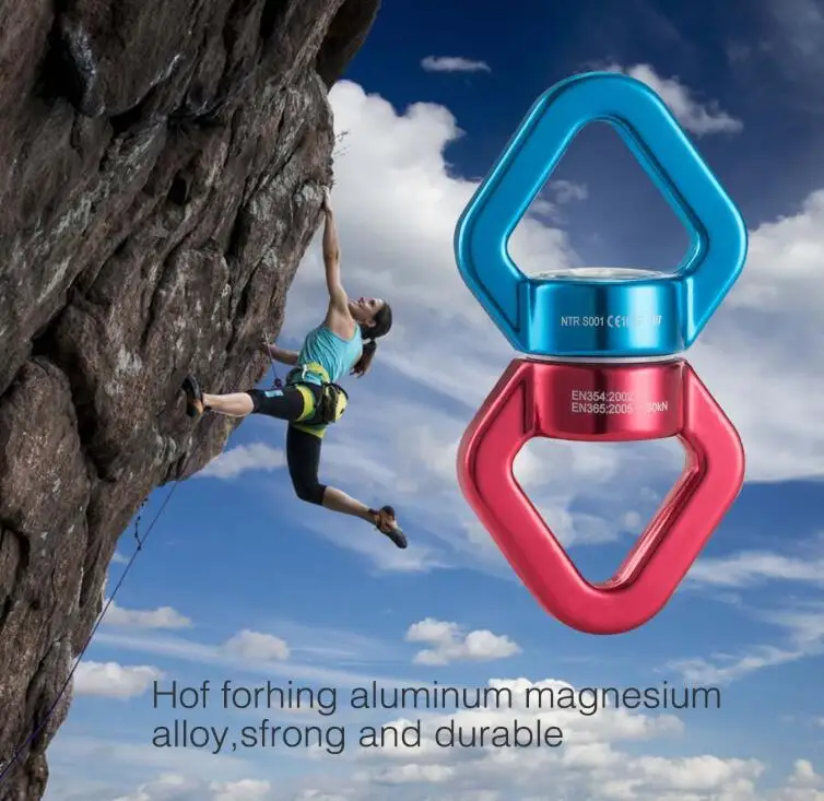 

10PCS Swing Swivel 360 Angle Rotation Aluminum Alloy Swing Spinner for Outdoor Activity Rescue Adventure Rappelling Tree Swing