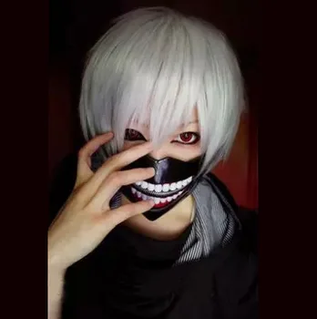 

2017 sale of new Naruto Tokyo animation fake ghoul gold gold and silver white hair Cosplay