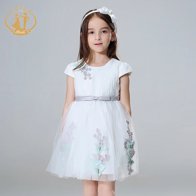 

Nimble girls dress roupas infantis menina kids dresses for girls robe fille unicorn party girl dress vestidos princess dress