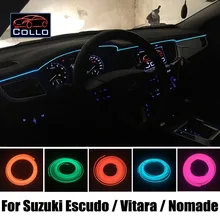 9 М Набор EL Провода Для Suzuki Escudo/Grand Vitara JP SZ/Grand Nomade/Автомобиль Гибкий Неон Холодный Свет/Консоли Декоративные Полосы