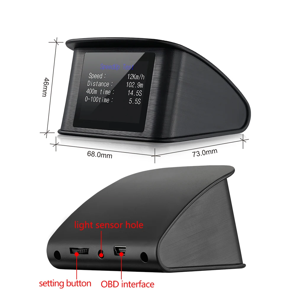 Дисплей на голову Hud OBD2 автомобильный цифровой дисплей Snelheid Brandstofverbruik датчик температуры дисплей на голову