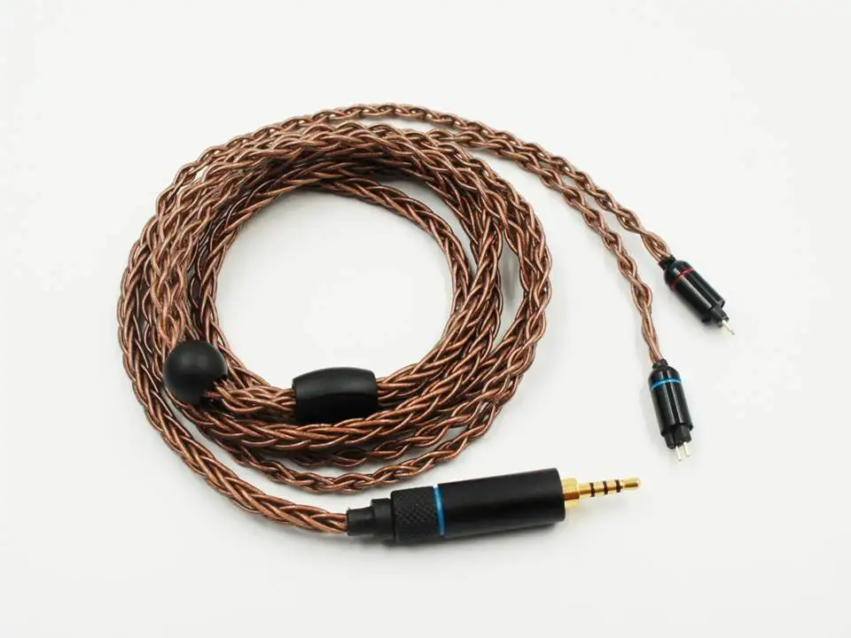 OCC 8 жильный 19 Плетеный MMCX/2pin 0 78 мм Hi Fi аудиофил IEM наушники вкладыши кабель для