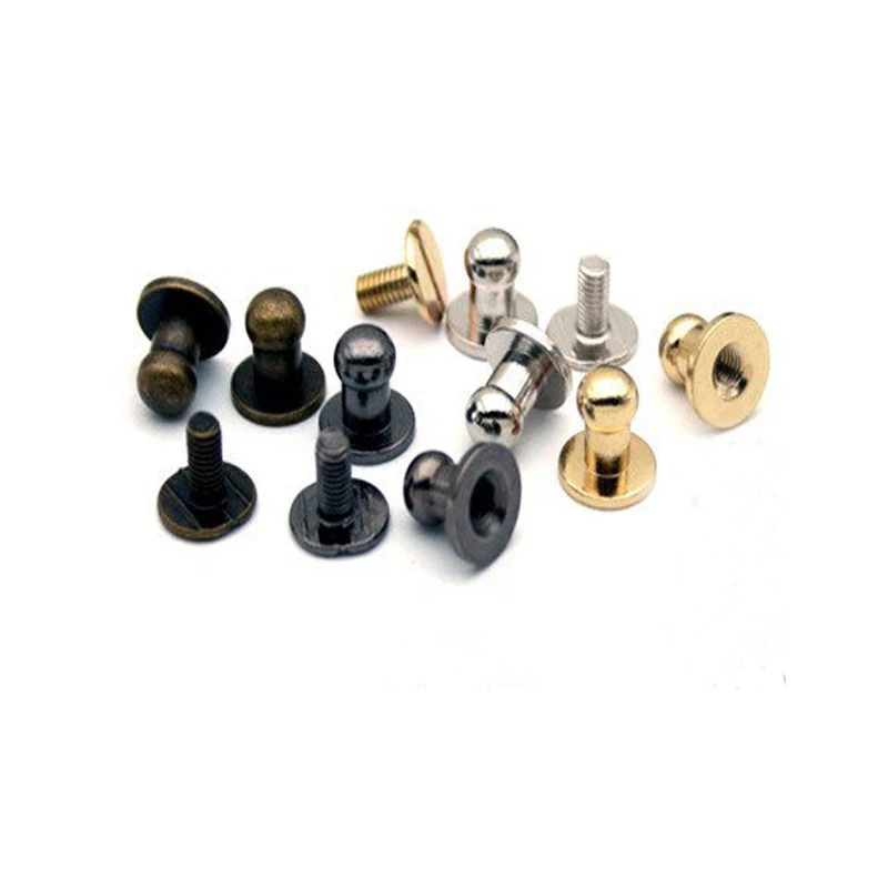 200 SETS 5MM Tiny Head BUTTON Studs Screwback Leather craft snap