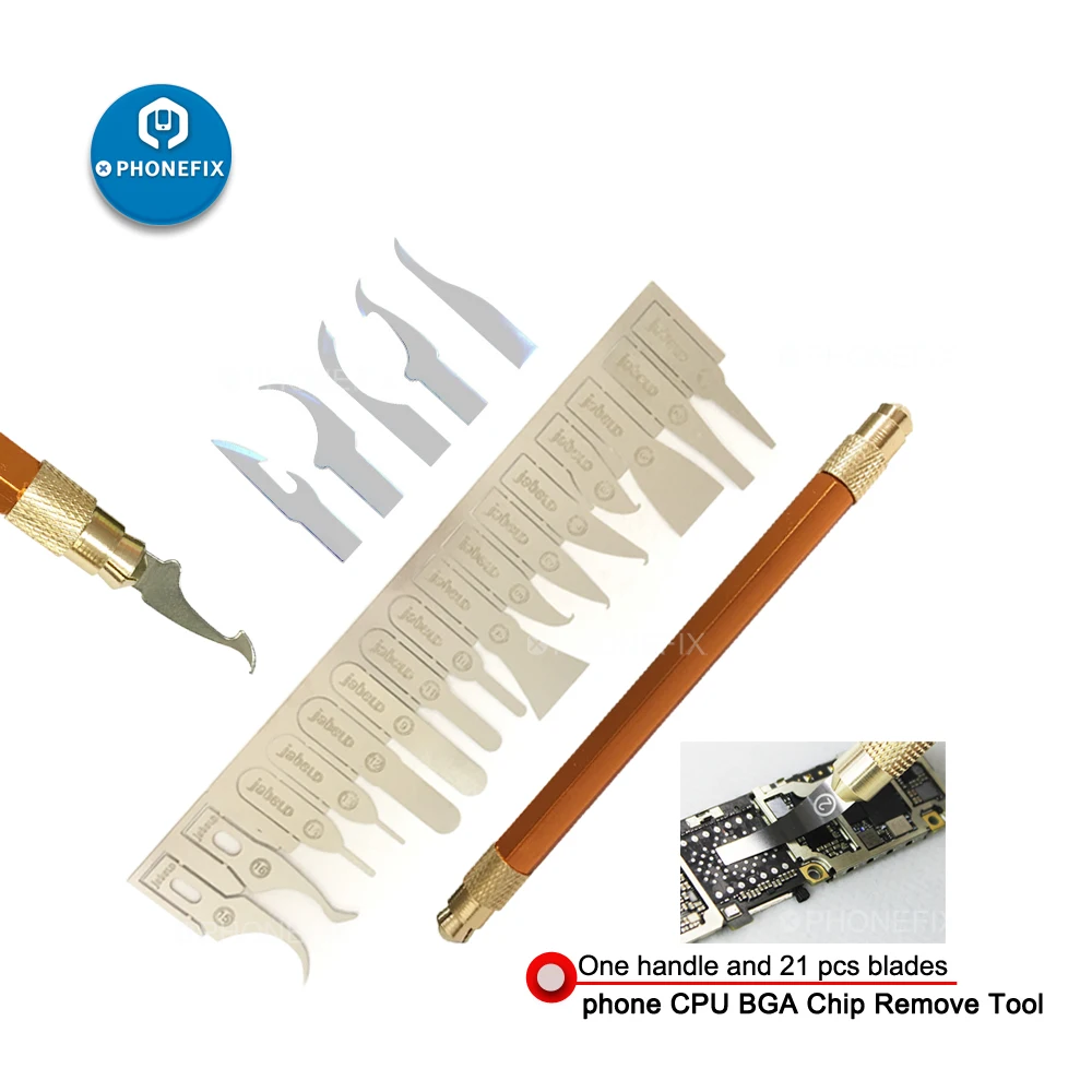 PHONEFIX мобильный телефон процессор A8 A9 A10 A11 NAND удалить грубое лезвие Клей для очистки Прай нож для чипа IC ремонт тонких лезвий инструменты