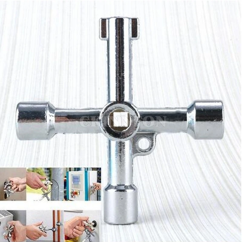 

DHL 200PCS Multifunction Utility Service Cross Key For Train Electrical Cabinet Elevator Train Door Water Meter Valve Wrench