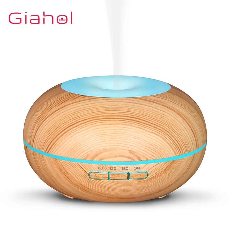 

200ml Wood Grain Electric Air Humidifier Ultrasonic Essential Oil Diffuser For Office Home Aroma Treatment LED Night Light
