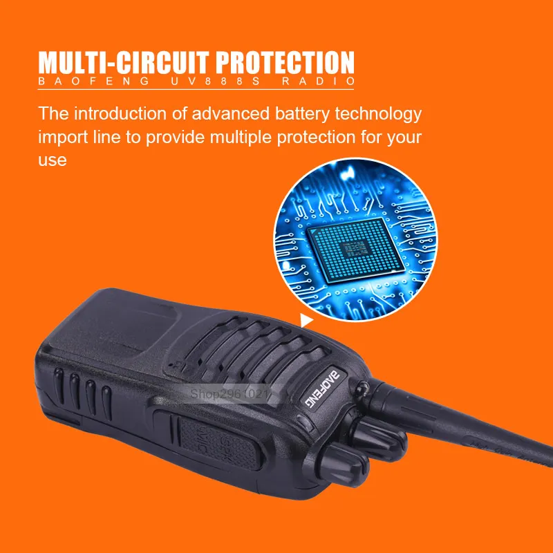 4 шт./лот Baofeng bf 888S портативная рация UHF 400 470MHz 5W 1800mAh BF двухсторонняя