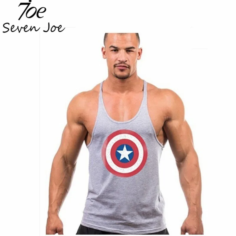 Seven Joe. Новые летние майки мужские майка брус, бодибилдинг Gymvest хлопок спортивный жилет