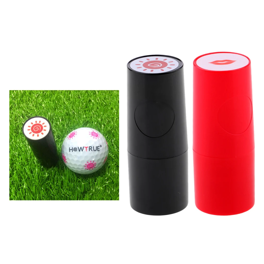 2Pcs/Lot Colorfast Quick-dry Golf Club Ball Stamper Stamp Long Lasting Marker- Sun & Lips/Eyes/Skull/Eagle/Elephant/Rhinoceros