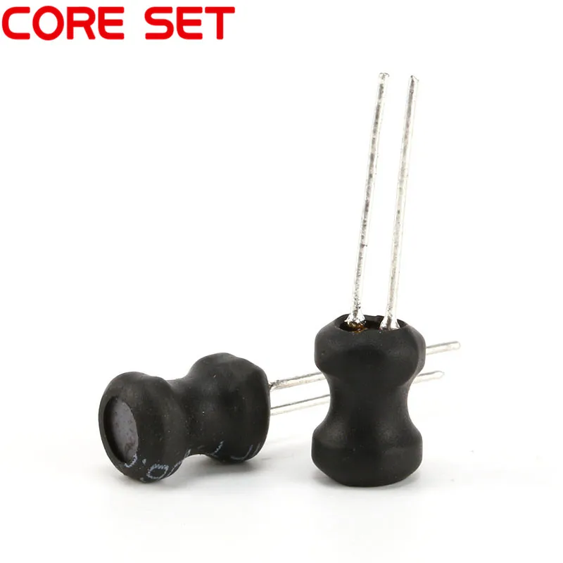 10pcs/Lot Power Inductor DIP 8*10mm 10uH 22uH 33uH 47uH 68uH 100uH 150uH 220uH 1mH 10mH DR CORE Inductors Word