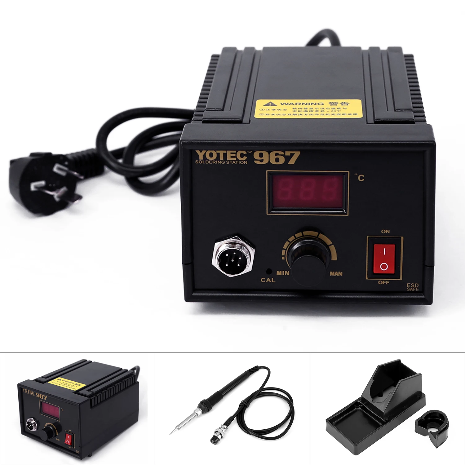 

110-265V Electric Rework Soldering Station Iron LCD Display Desoldering Kit