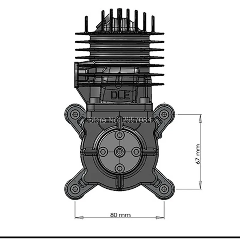 DLE55 55CC газовый двигатель для радиоуправляемого самолета фиксированная модель крыла однотактный два выхлопа ветер холодный руки начать после удара