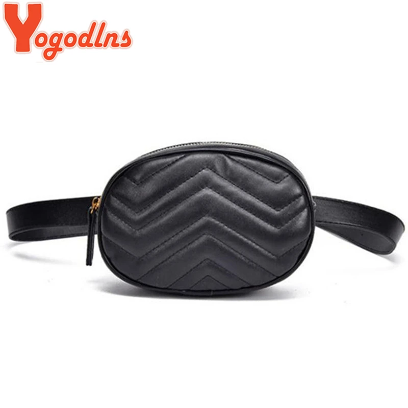 

Yogodlns Women Casual Waist Bag Stripe PU Leather Belt Bag Girls Chest Bags Phone Money Pouch Small Round Shoulder Bags Purse