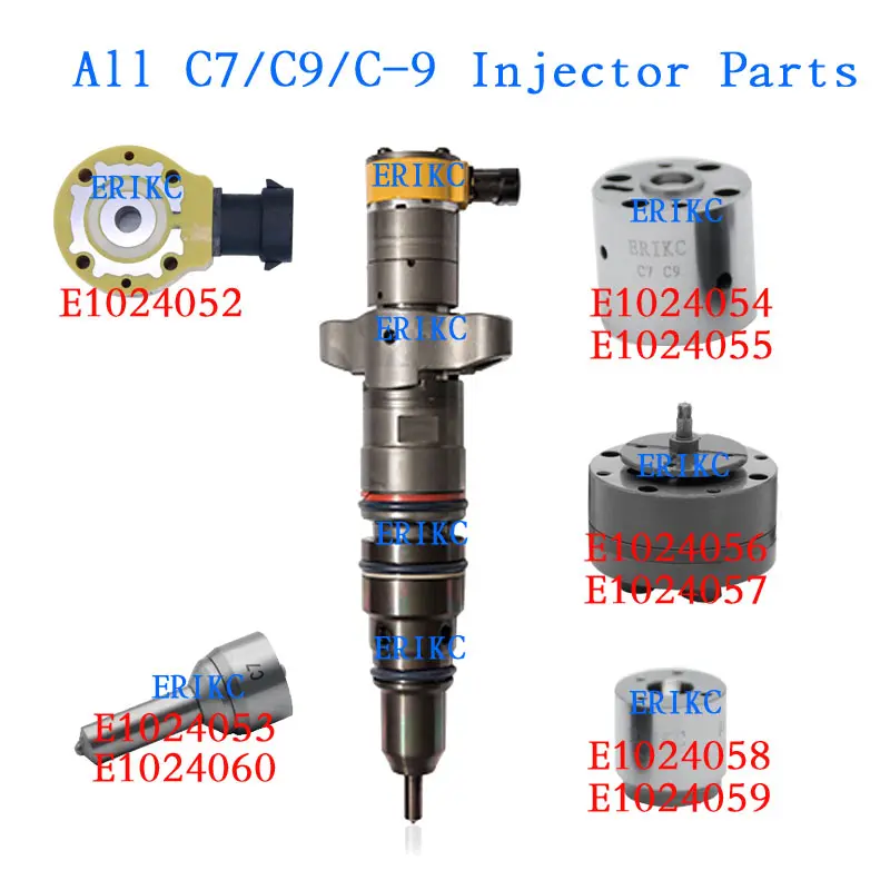 ERIKC 10R7222 C9 кота комплекты для ремонта инжектора Управление клапан, насадка для собаки кошки 336D 330D 325D 962 H 293-4072, 328-2574, 387-9433