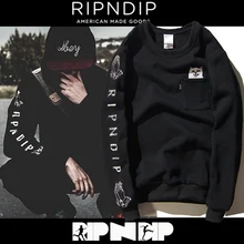 2016 mode Lässig Ripndip Hoodie Männer Frauen Hip Hop Religiöse Jesus Tasche Katze Junges Hipsters Paar Hoodie Ripndip Sweatshirts