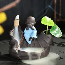 Украшение дома буддийская подставка для ароматических палочек керамическая курильница маленький монах курильница для благовоний конусная горелка Керамическая ремесло