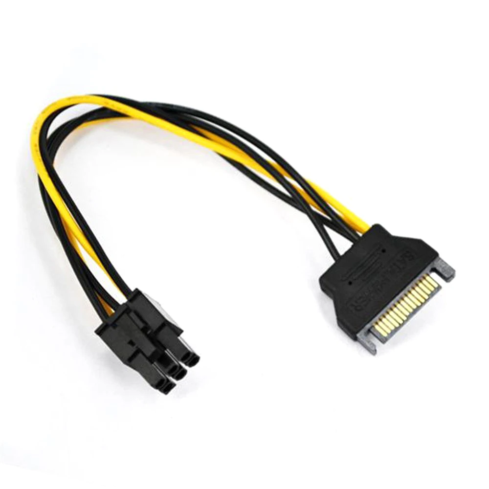15 Pin SATA To 6 Pin PCI EXPRESS PCI E Sata Images Converter Adapter