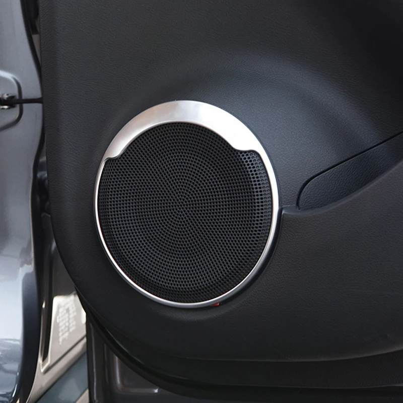 2Pcs Stainless Steel Speaker Covers For Mazda Miata MX-5 (2016-2020) – Dust Protection, Glossy Trim, Easy Install