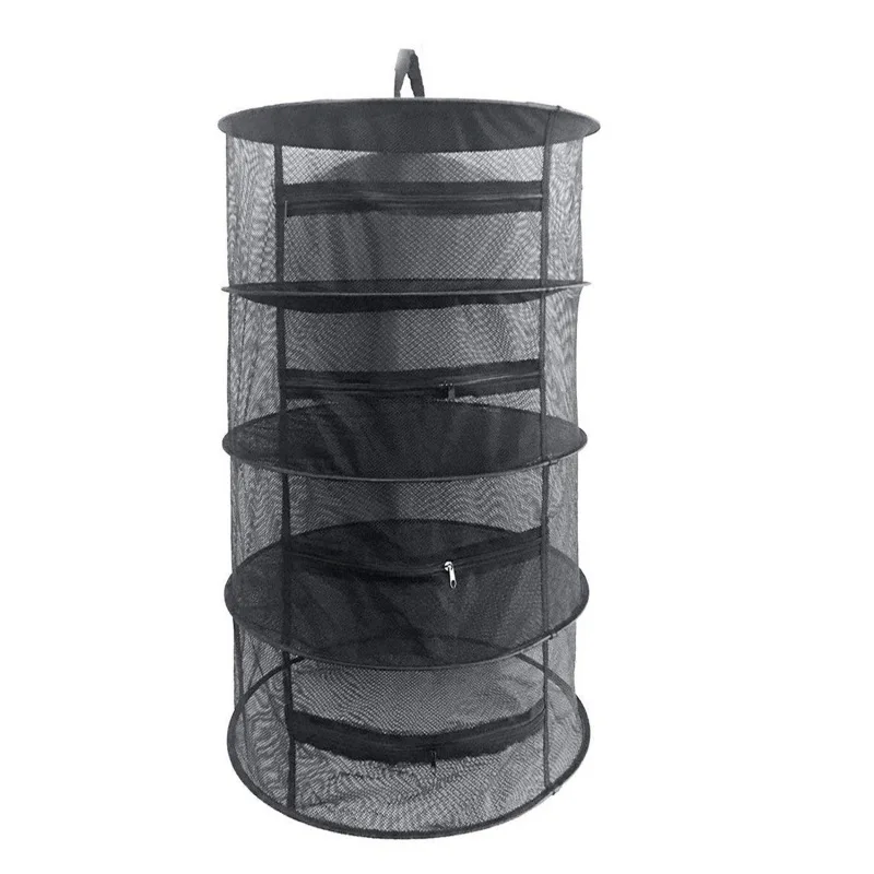 

4 Layers Mesh Hanging Herb Drying Rack Folding Mesh Food Cloth Dry Net with Zipper
