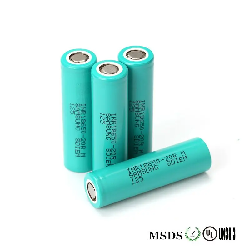 4 штуки для SAMSUNG INR 18650-20R 3,6 V 3,7 V 20AH 2000mAh динамические литий-ионные аккумуляторы(бесплатное зарядное устройство