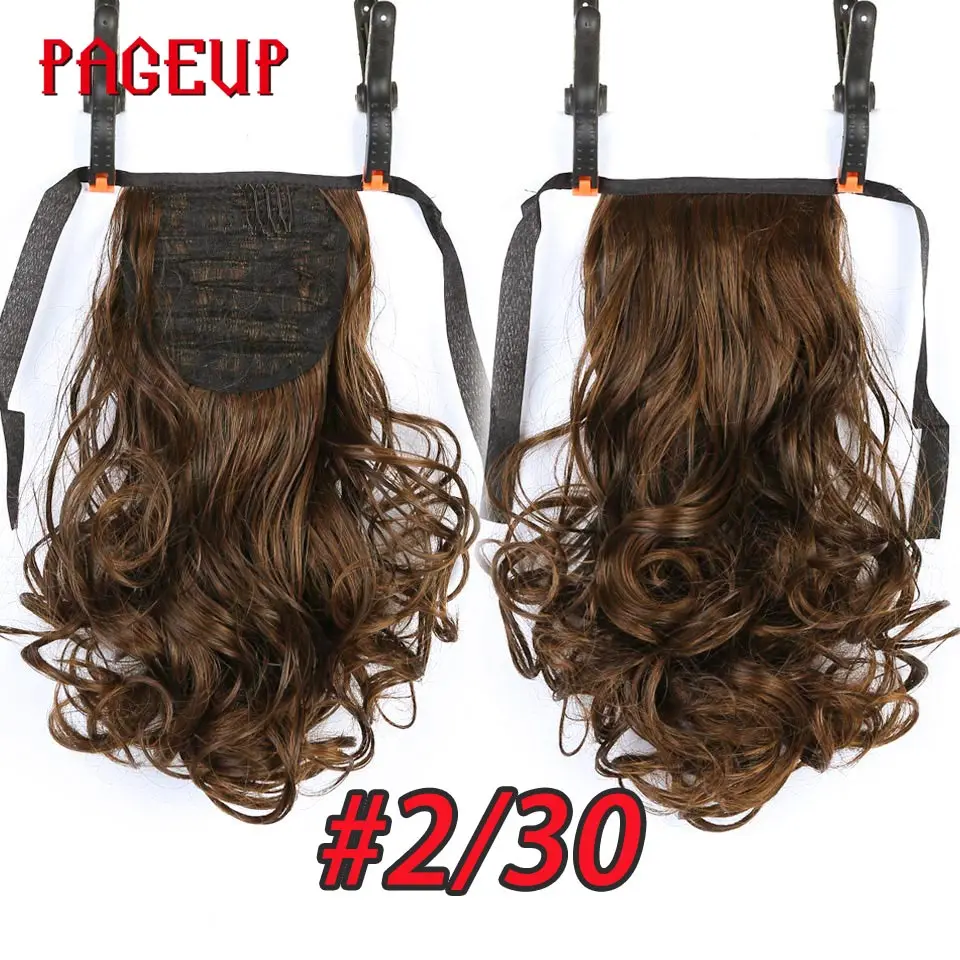 Pageup Short Curly Clip In Drawstring Ponytail Synthetic Pony Tail Hair Extensions Pure Color High Temperature Fiber (1)