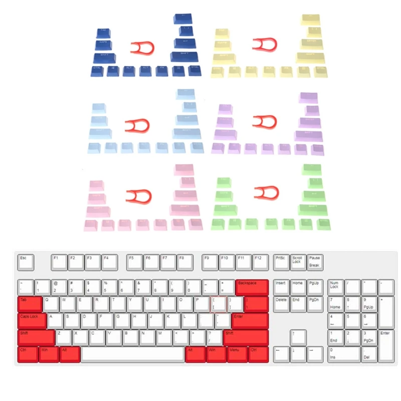 14 ключ Шапки Многоцветный PBT механической клавиатуры для Cherry MX