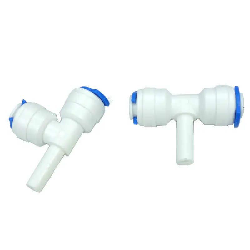 

1/4" Tube OD Quick Connection 1/4" Stem Branch Or RunTee Fitting RO Water Reverse Osmosis Aquarium System Connector