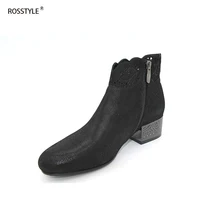 Rosstyle Women Stylish Electroplate Laser Carving Ankle Boots Full Grain Leather High Heel Women Shoes Floral Hollow Out B12 Rosstyle Women Stylish Electroplate Laser Carving Ankle Boots Full Grain Leather High Heel Women Shoes Floral Hollow Out B12